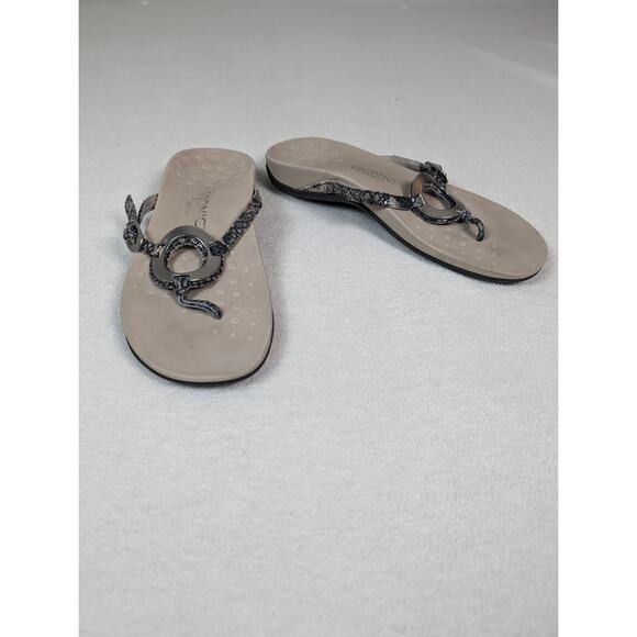 Vionic Women's Sandals Karina Thong Slip-On Adjustable Leather strap Size 9‎ - Picture 1 of 8